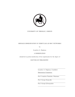 Message dissemination in Vehicular Ad Hoc Networks