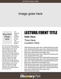 Flyer Template for Lectures/Events