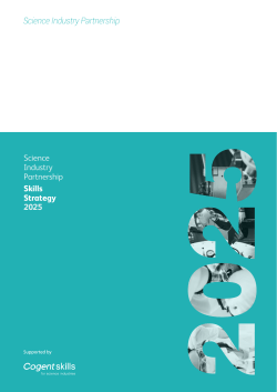 SIP Skills Strategy - Science Industry Partnership