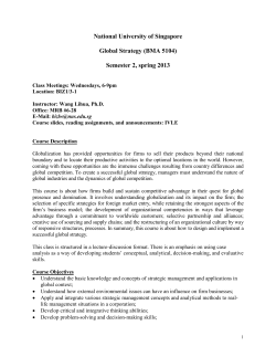 Global Strategic Management