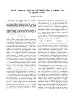 Control Lyapunov Functions and Stabilizability of Compact Sets for