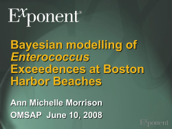 Bayesian modelling for beach management at Boston