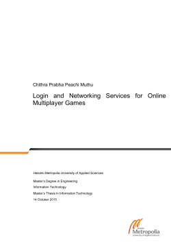 Login and Networking Services for Online Multiplayer
