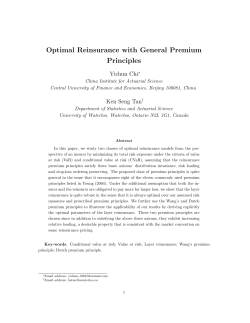 Optimal reinsurance with general premium principles