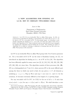A new algorithm for finding an l.c.r. set in certain two