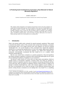 Is Protecting Sunk Investments by Consumers a Key