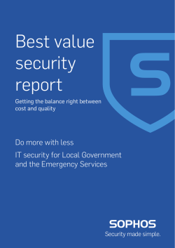Best value security report