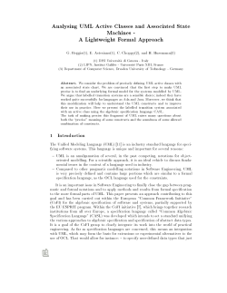 Analysing UML Active Classes and Associated State Machines