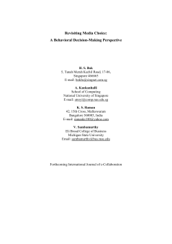 Revisiting Media Choice: A Behavioral Decision