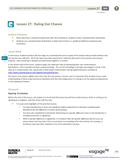 Lesson 27: Ruling Out Chance