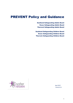 SET PREVENT Policy - Local Safeguarding Children Board and