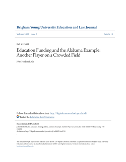 Education Funding and the Alabama Example: Another Player on a