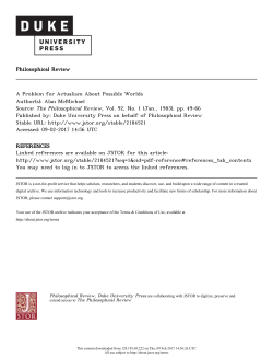 A. McMichael. A problem for actualism about possible worlds