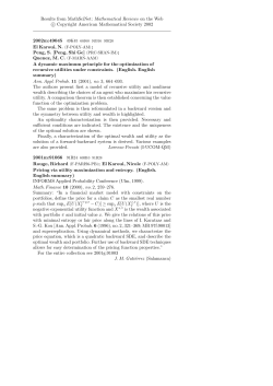 Mathematical Reviews on the Web c Copyright American