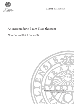 An intermediate Baum-Katz theorem