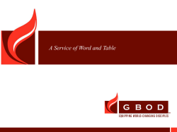 A Service of Word and Table