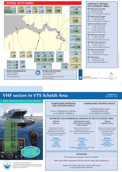 VHF sectors in VTS Scheldt Area