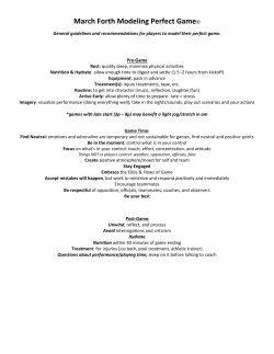 March Forth Modeling Perfect Game&copy;