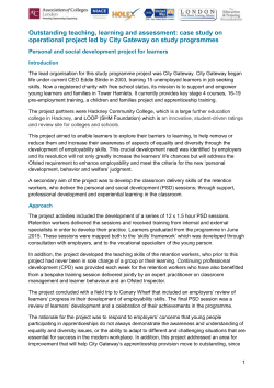 Outstanding teaching, learning and assessment: case study on