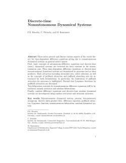 Discrete-time Nonautonomous Dynamical Systems
