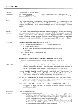 Somdeb Sarkhel - The University of Texas at Dallas