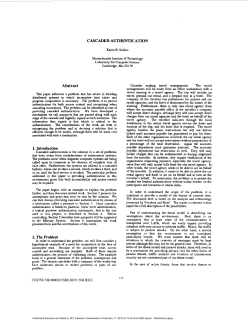 Cascaded authentication - MIT Computer Science and Artificial