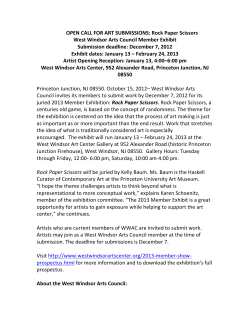 OPEN CALL FOR ART SUBMISSIONS: Rock Paper Scissors West