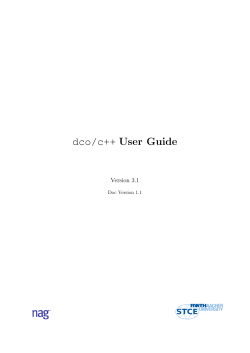 dco/c++ User Guide - Numerical Algorithms Group