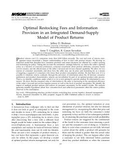 Optimal Restocking Fees and Information Provision in an Integrated