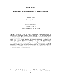 Predicting the Initiation and Outcome of Civil War Mediation