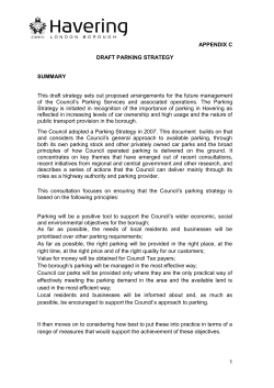 1 APPENDIX C DRAFT PARKING STRATEGY