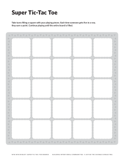 Super Tic-Tac Toe - Be the Change Consulting