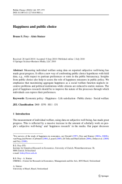 Happiness and public choice