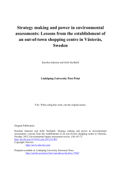 Strategy making and power in environmental