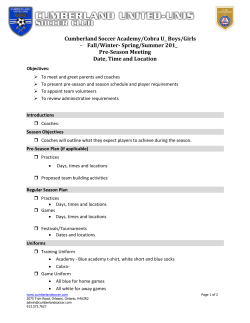 Cumberland Soccer Academy/Cobra U_ Boys/Girls &ndash; Fall/Winter