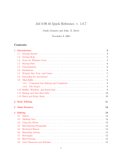Jed 0.99.16 Quick Reference, v. 1.0.7