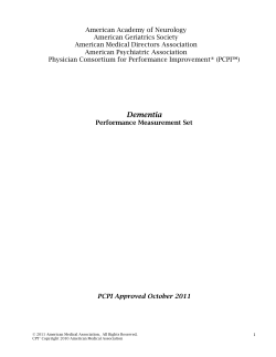 Dementia Performance Measurement Set