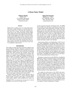 A Deep Choice Model - Association for the Advancement of Artificial