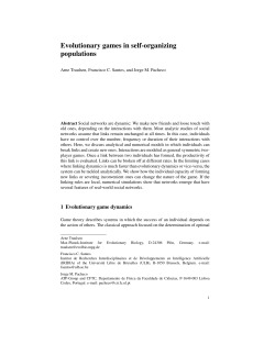 Evolutionary games in self-organizing populations