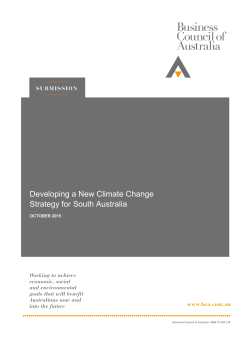 Developing a New Climate Change Strategy for South Australia