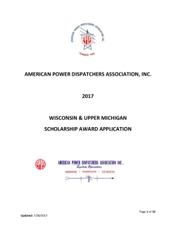 A.P.D.A. Scholarship Application - WUMS
