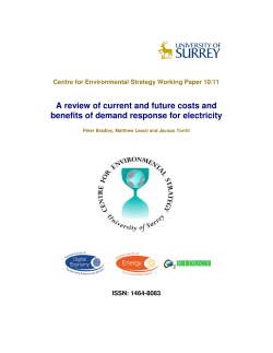 A review of current and future costs and benefits of demand