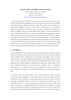 Security Threats in Mobile Ad Hoc Networks