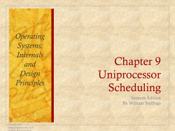 Slide 9 : Uniprocessor Scheduling