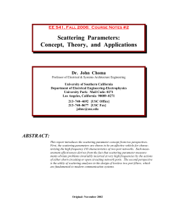 Scattering Parameters: Concept, Theory, and Applications