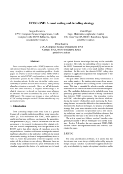 ECOC-ONE: A novel coding and decoding strategy