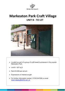 Markeaton Park Craft Village units to let