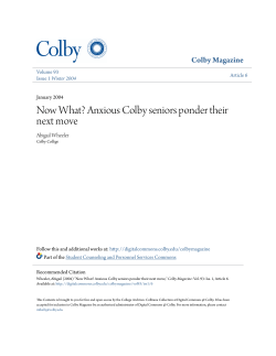 Now What? Anxious Colby seniors ponder their next move