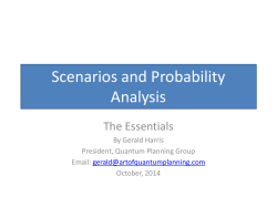 Scenario and Probabilities