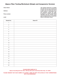 Alpaca Fiber Testing Worksheet (Simple and Inexpensive Version)
